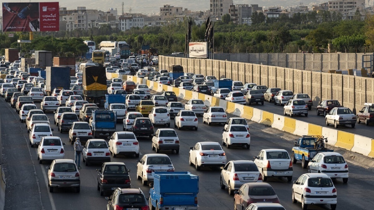 ترافیک سنگین در محور چالوس و هراز